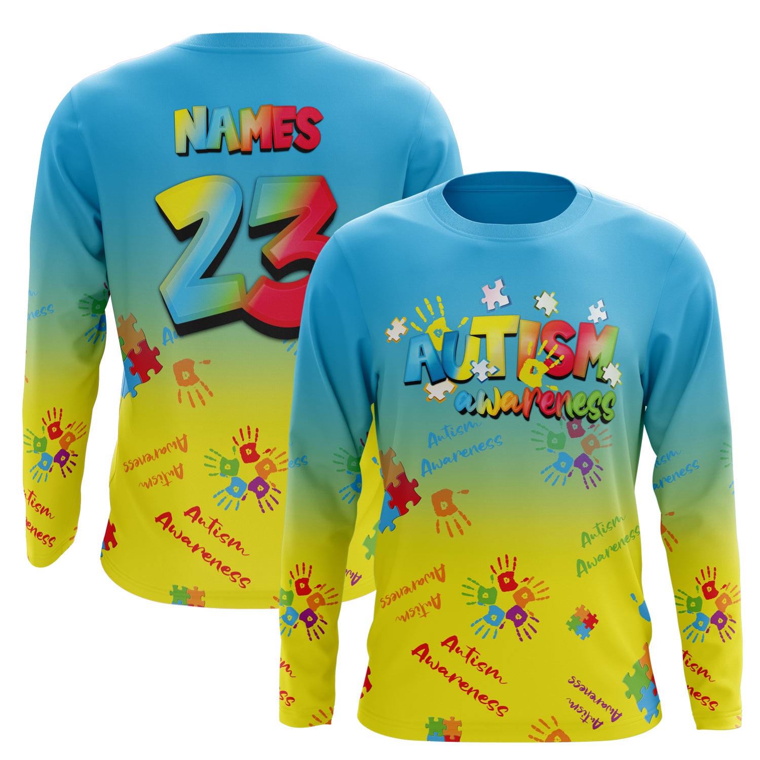 Autism Awareness Long Sleeve Shirt (Customized Buy-In)