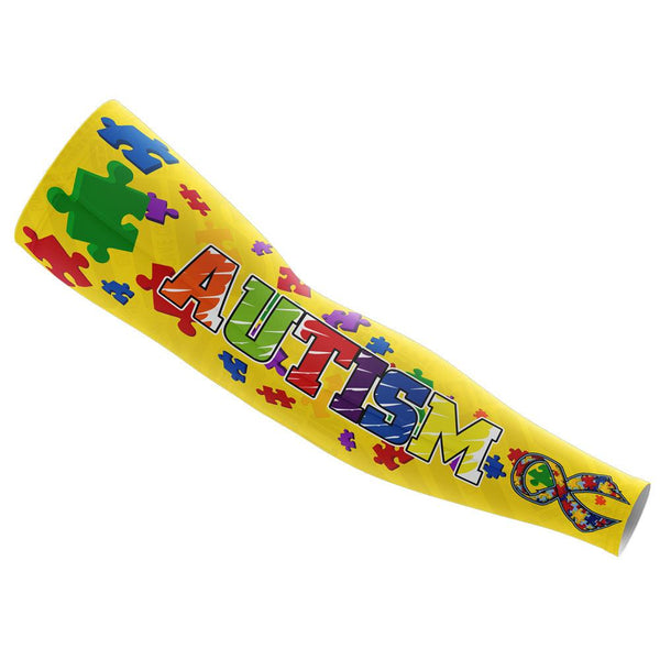 Autism (Yellow) Arm Sleeve - Smash It Sports