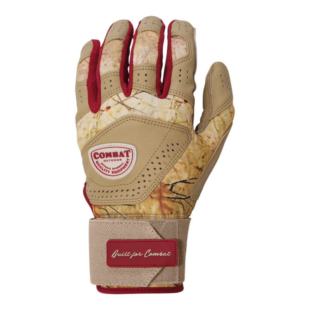 Combat MFG Outdoor Long Strap Batting Gloves (Multiple Colors)