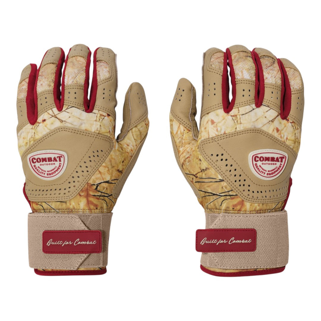 Combat MFG Outdoor Long Strap Batting Gloves (Multiple Colors)