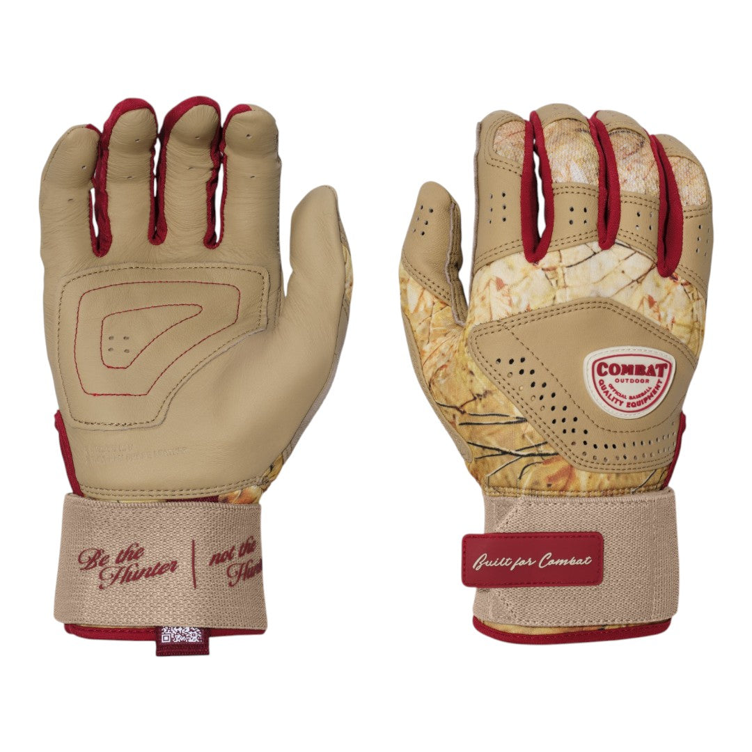 Combat MFG Outdoor Long Strap Batting Gloves (Multiple Colors)
