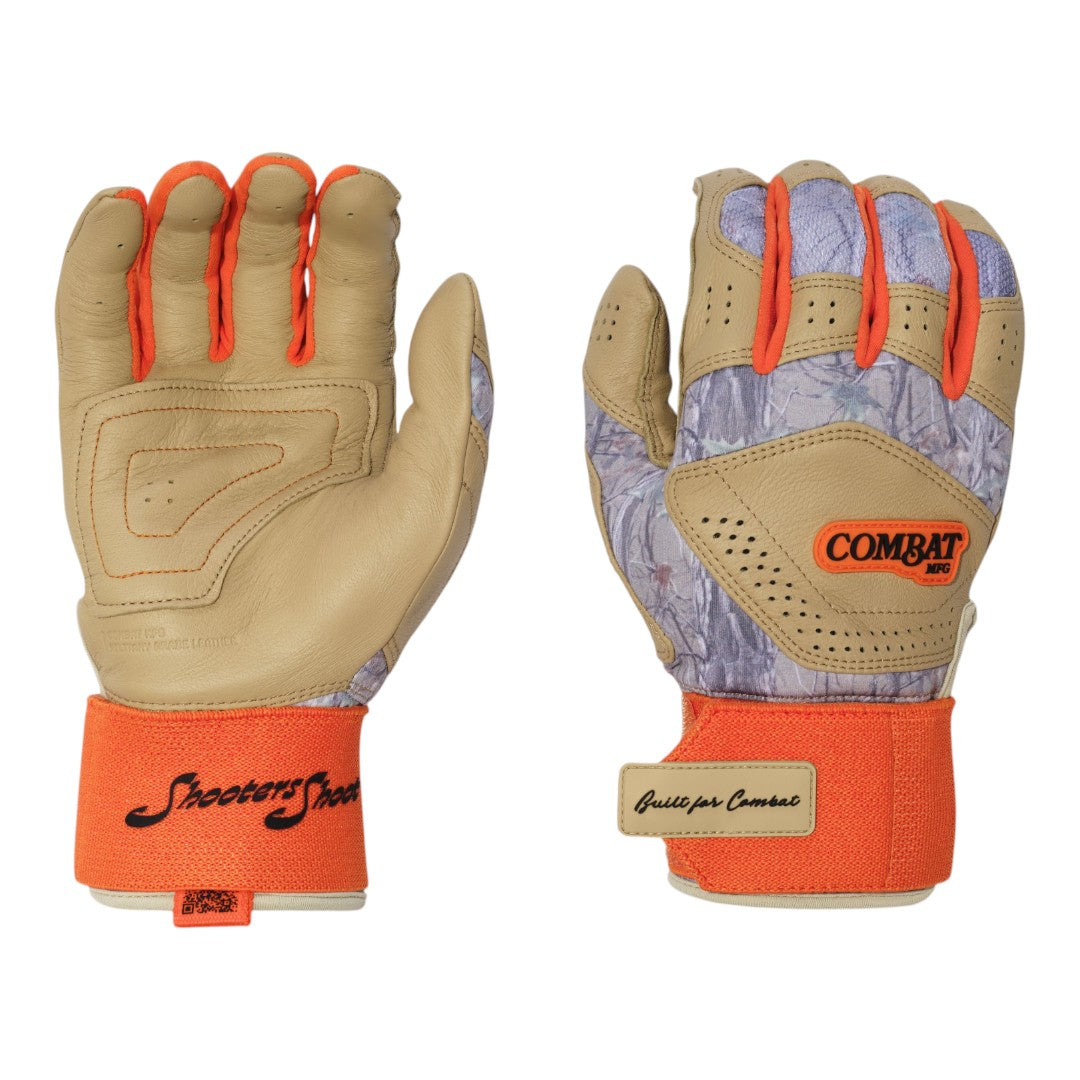 Combat MFG Outdoor Long Strap Batting Gloves (Multiple Colors)