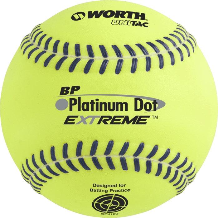 Worth Super Platinum Dot Extreme Batting Practice Softballs BPX12U - Smash It Sports