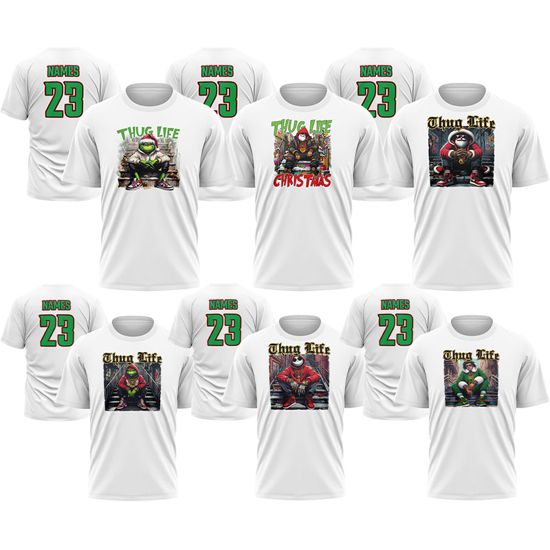 Christmas Thug Life - Semi-Sub Short Sleeve Shirt - (Multiple Designs)