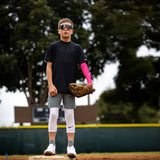 100 Percent Sunglasses - SLENDALE Youth - Matte Black/Pink - HiPER Blue Mirror