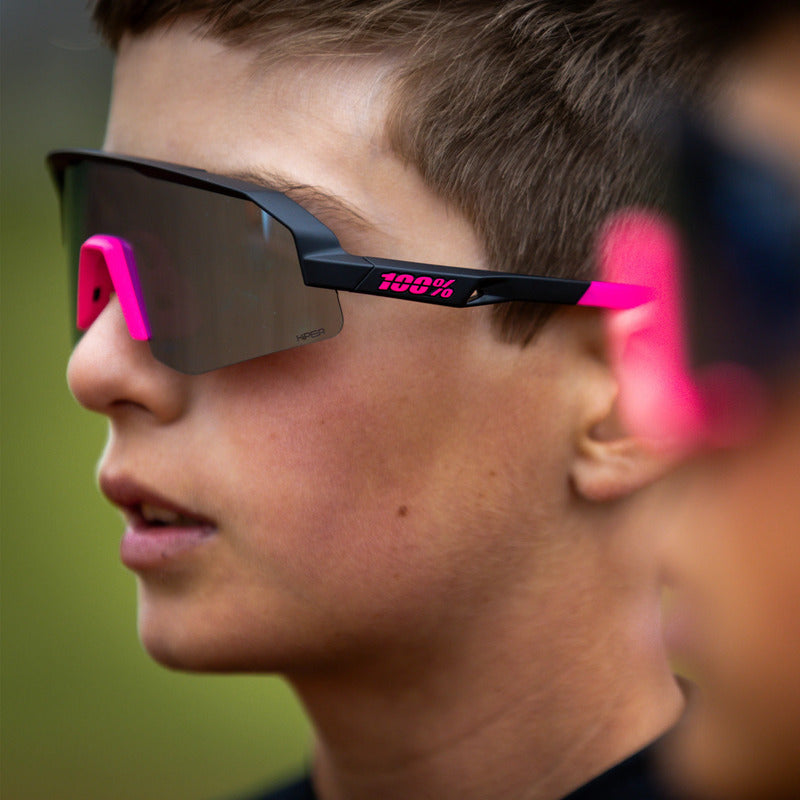 100 Percent Sunglasses - SLENDALE Youth - Matte Black/Pink