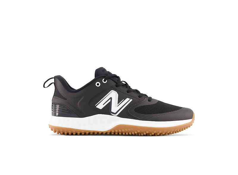 New Balance Men's Fresh Foam 3000 V6 Turf Baseball Shoes - Black with White & Gum Rubber - T3000BK6 - Smash It Sports