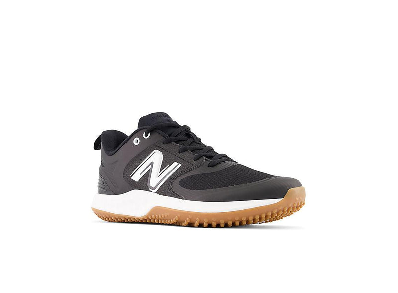 New Balance Men's Fresh Foam 3000 V6 Turf Baseball Shoes - Black with White & Gum Rubber - T3000BK6 - Smash It Sports