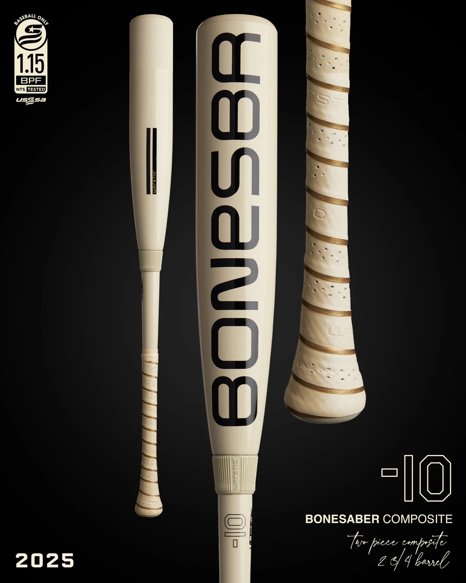 2025 Warstic Bonesaber Composite USSSA Baseball Bat -10