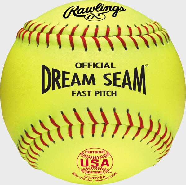 Rawlings 12" ASA/USADream Seam Synthetic Fastpitch Softballs C12RYSA - Smash It Sports