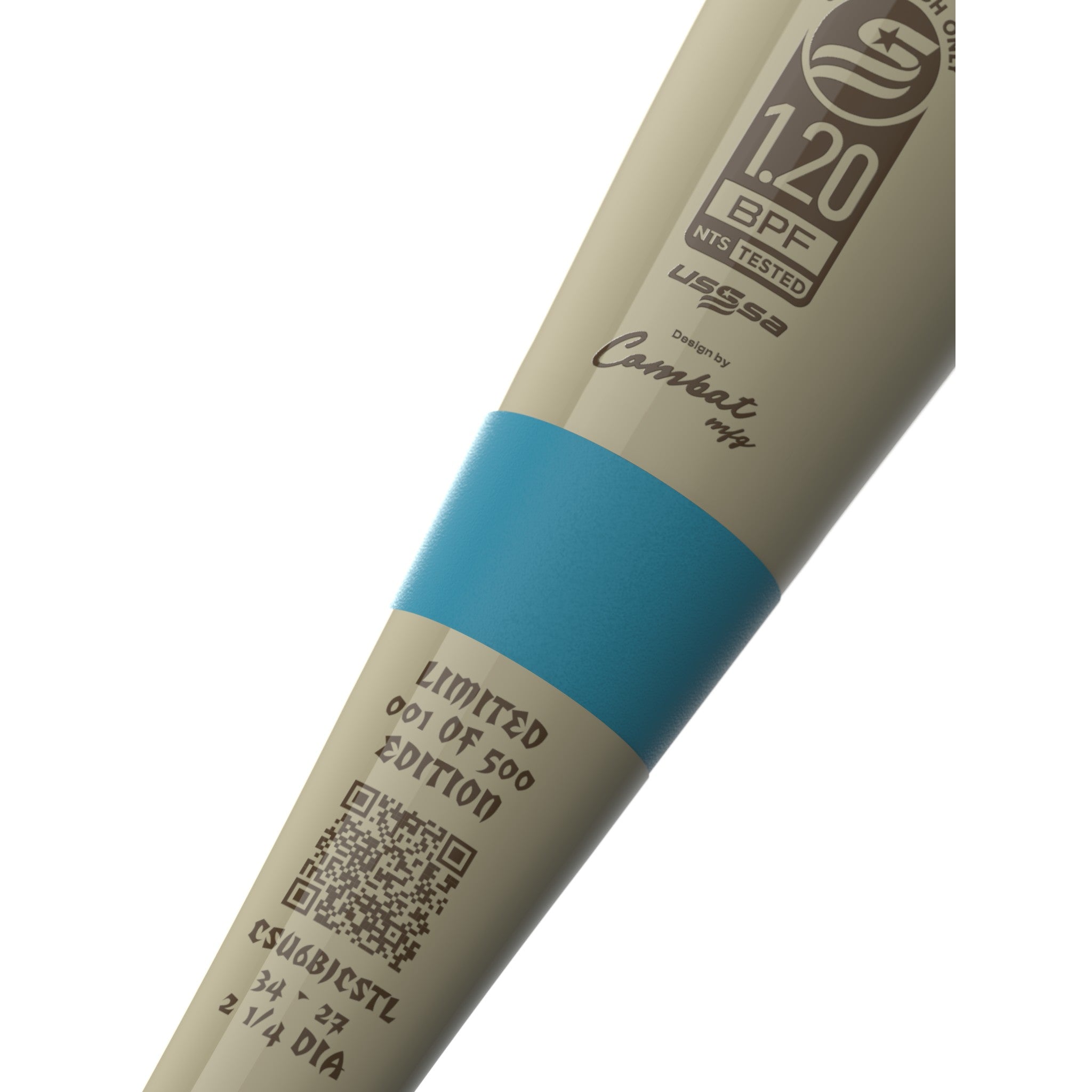 2026 Combat MFG Coastal CR-1 Bradley Jones 2-Piece USSSA Slowpitch Softball Bat - CSU6BJCSTL