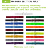 Champion Sports Baseball/Softball Uniform Belt - Adult/Youth (Multiple Colors)