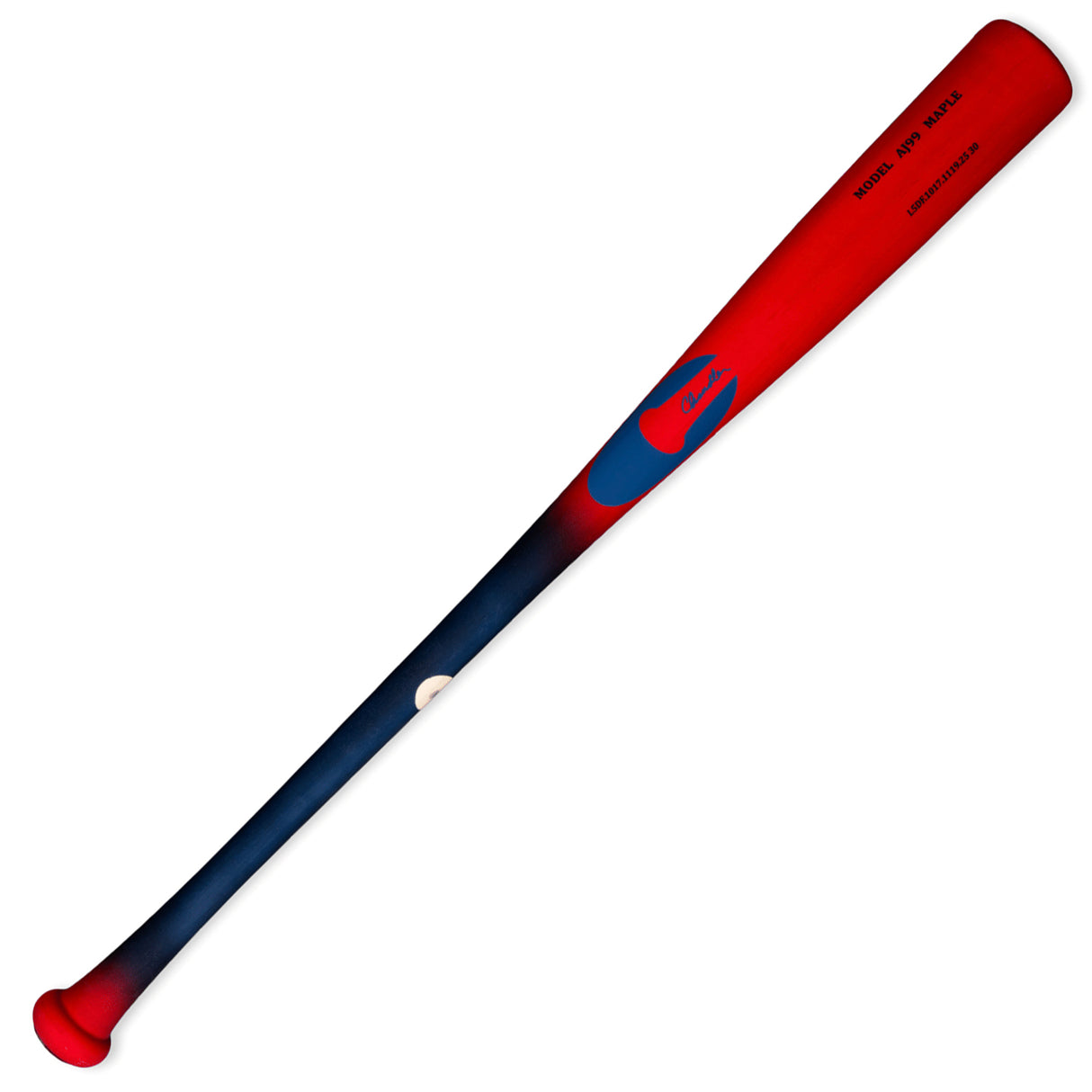 Chandler AJ99 Performance Cut Youth Maple Wood Baseball Bat - Midnight/Imperial