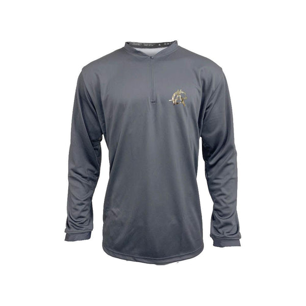 Anarchy Silver Foil Logo Quarter Zip Pullover - Charcoal/Charcoal - Smash It Sports