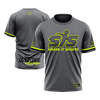 Smash It Sports Short Sleeve Shirt - The League (Charcoal/Volt)