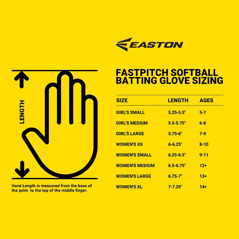 Easton Fundamental 2.0 Fastpitch Batting Gloves (Multiple Colors)
