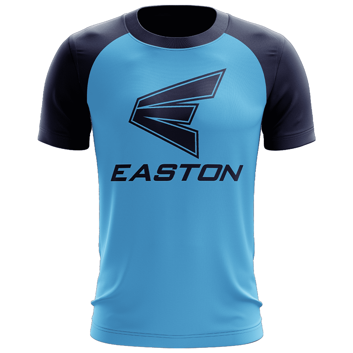Easton EVO-Tech Short Sleeve Shirt - Carolina/Navy Flying E Logo - Smash It Sports