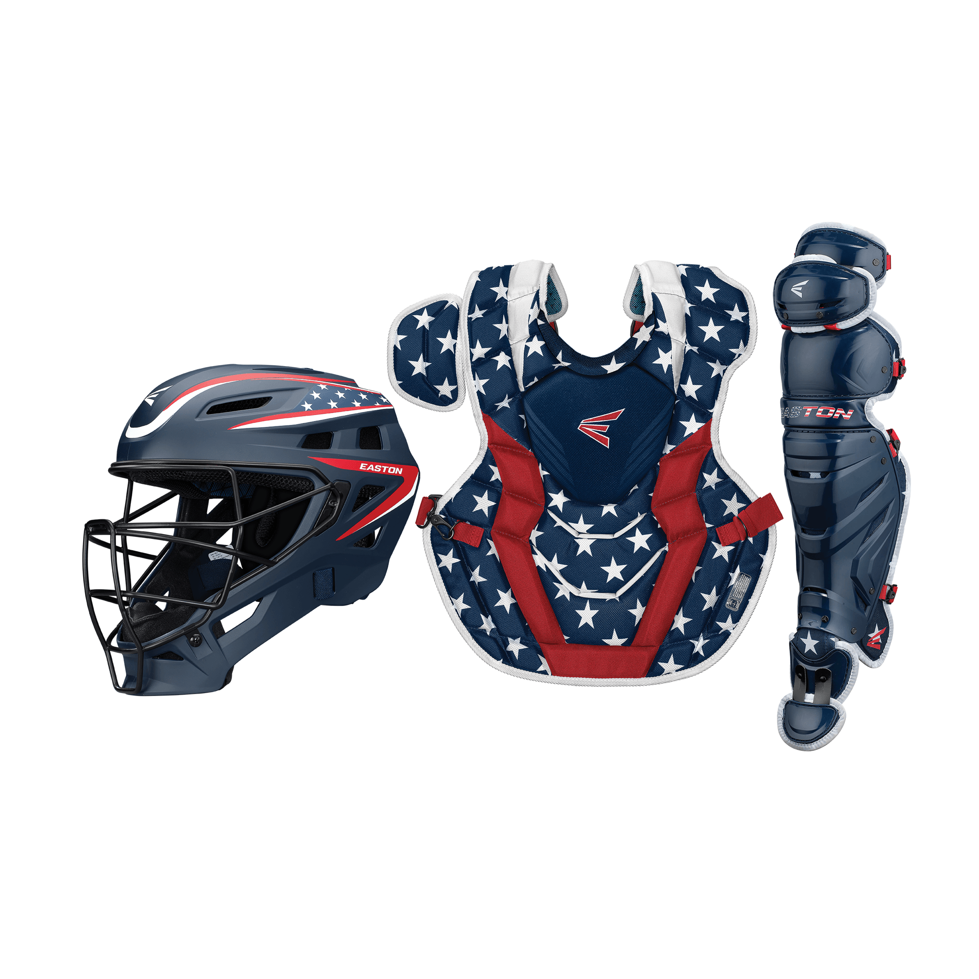 Easton Limited Edition Elite-X Catcher's Box Set (Intermediate) Stars and Stripes - Smash It Sports