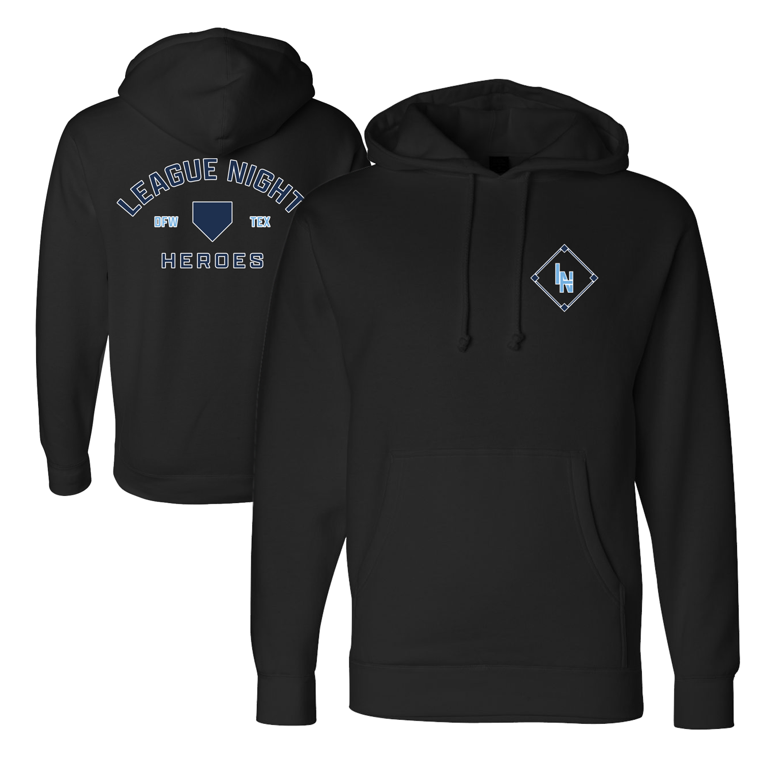 League Night Heroes Hoodie - Black