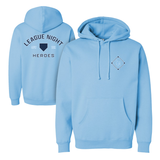 League Night Heroes Hoodie - Aqua Blue