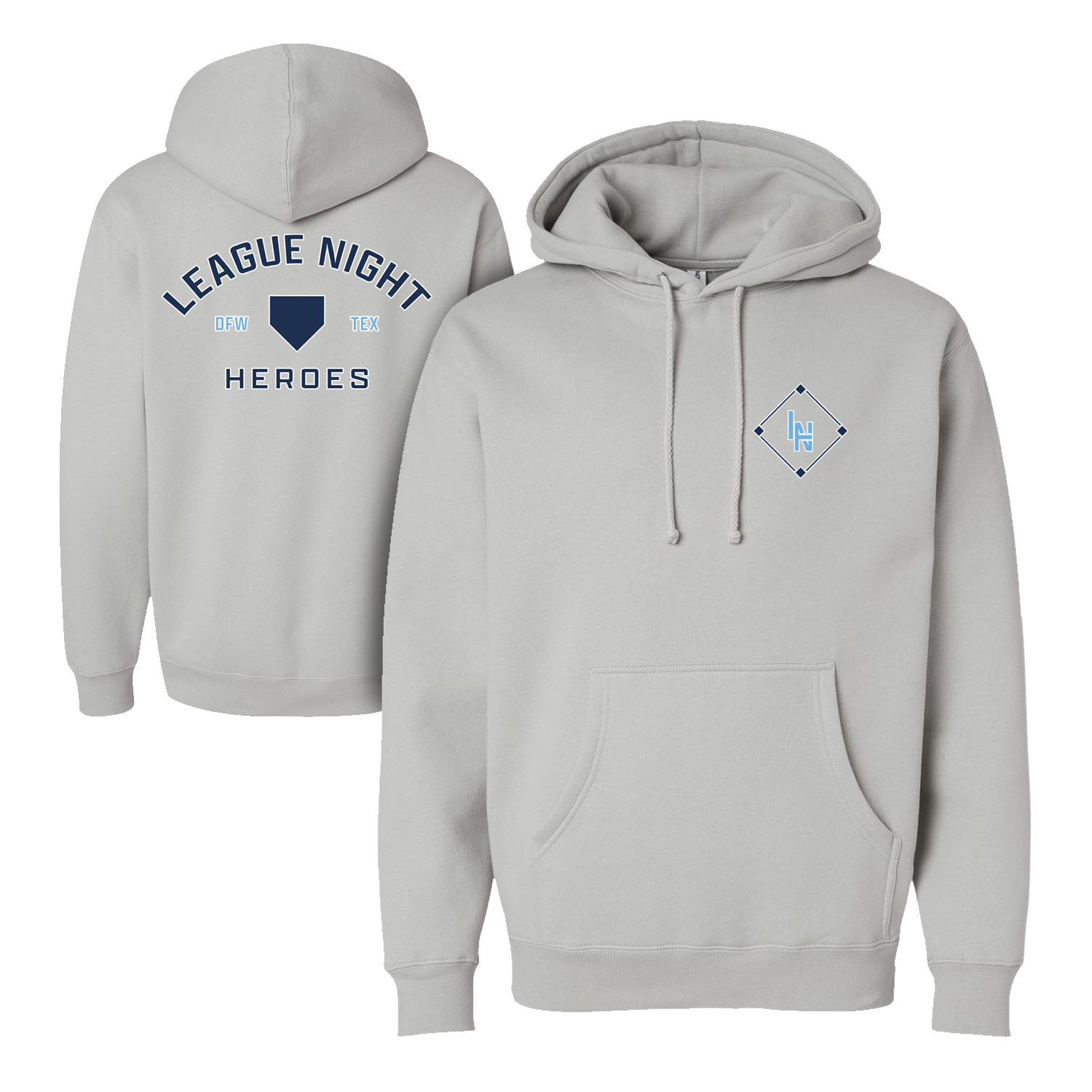 League Night Heroes Hoodie - Smoke