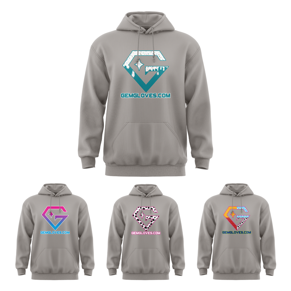 Gem Gloves Element Fleece Hoodie - Smoke