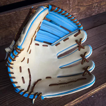 Emery Summit Pro YC52 Outfield Glove – Tan/Light Blue – Smash It Emery Summit Pro YC52 Outfield Glove – Tan/Light Blue – Smash It