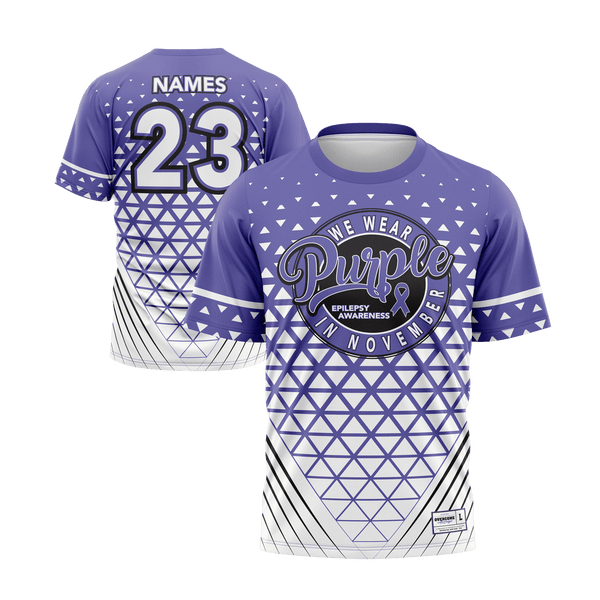 Epilepsy Awareness Short Sleeve Jersey (Customized Buy-In)