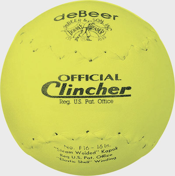 deBEER 16in Yellow Clincher Softballs - Smash It Sports