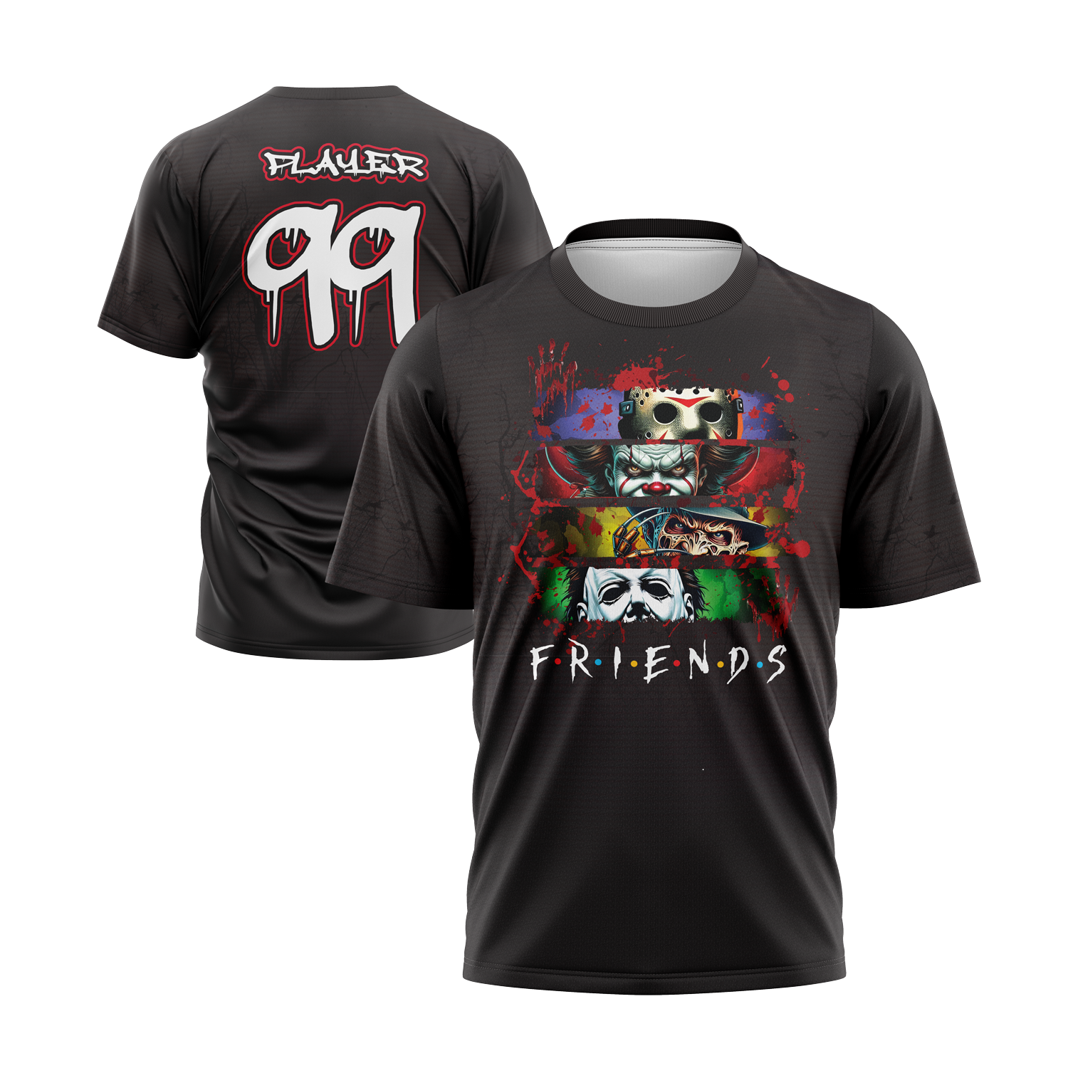 Halloween Friends Short Sleeve Jersey (Customized Buy-In)