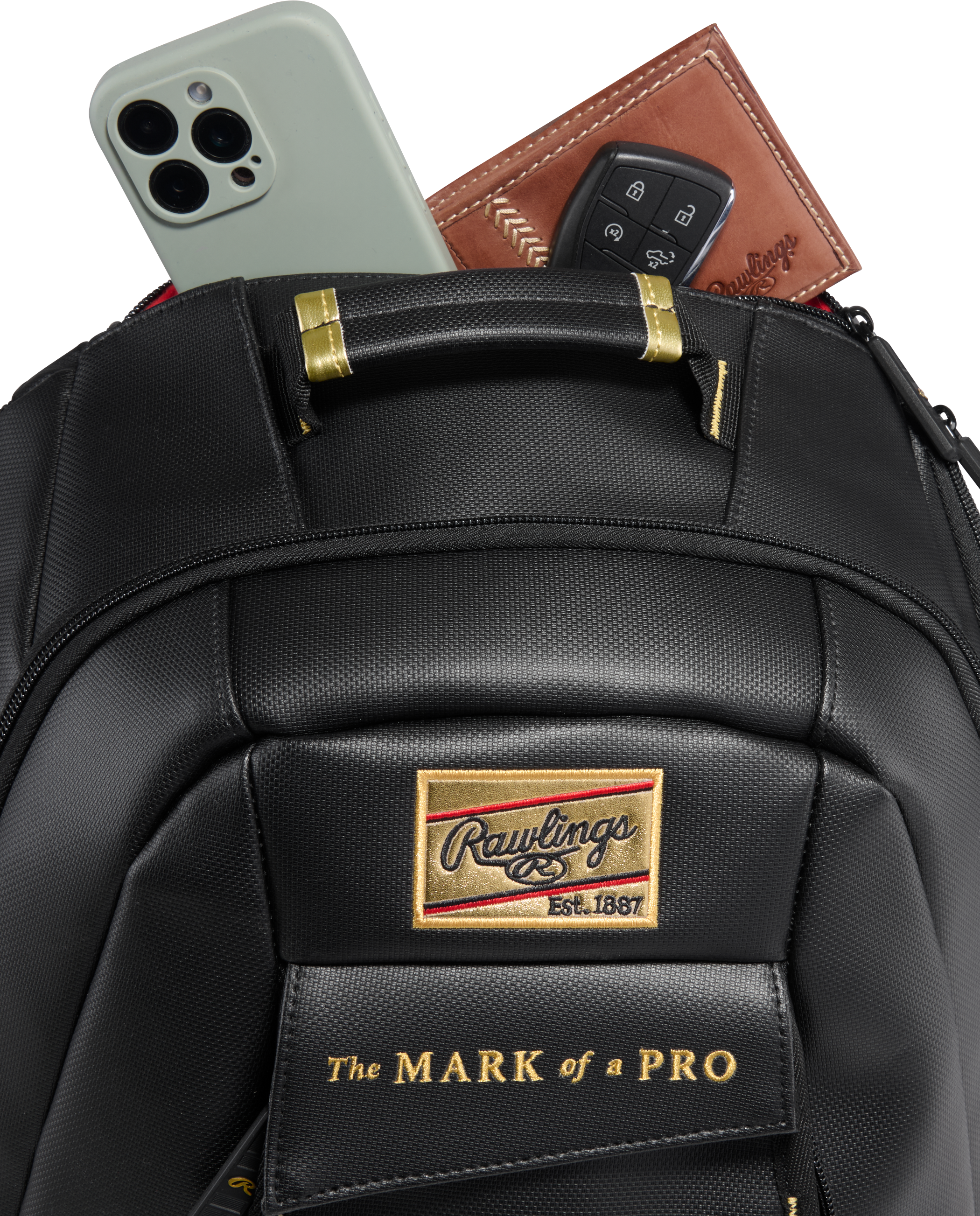 Rawlings Leather Gold Collection Utility Backpack Bag (Multiple Colors)