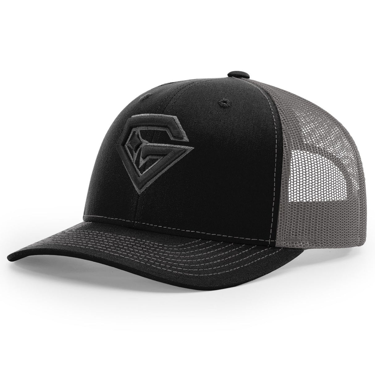 Gem Gloves R112 Trucker Hat - Black/Charcoal