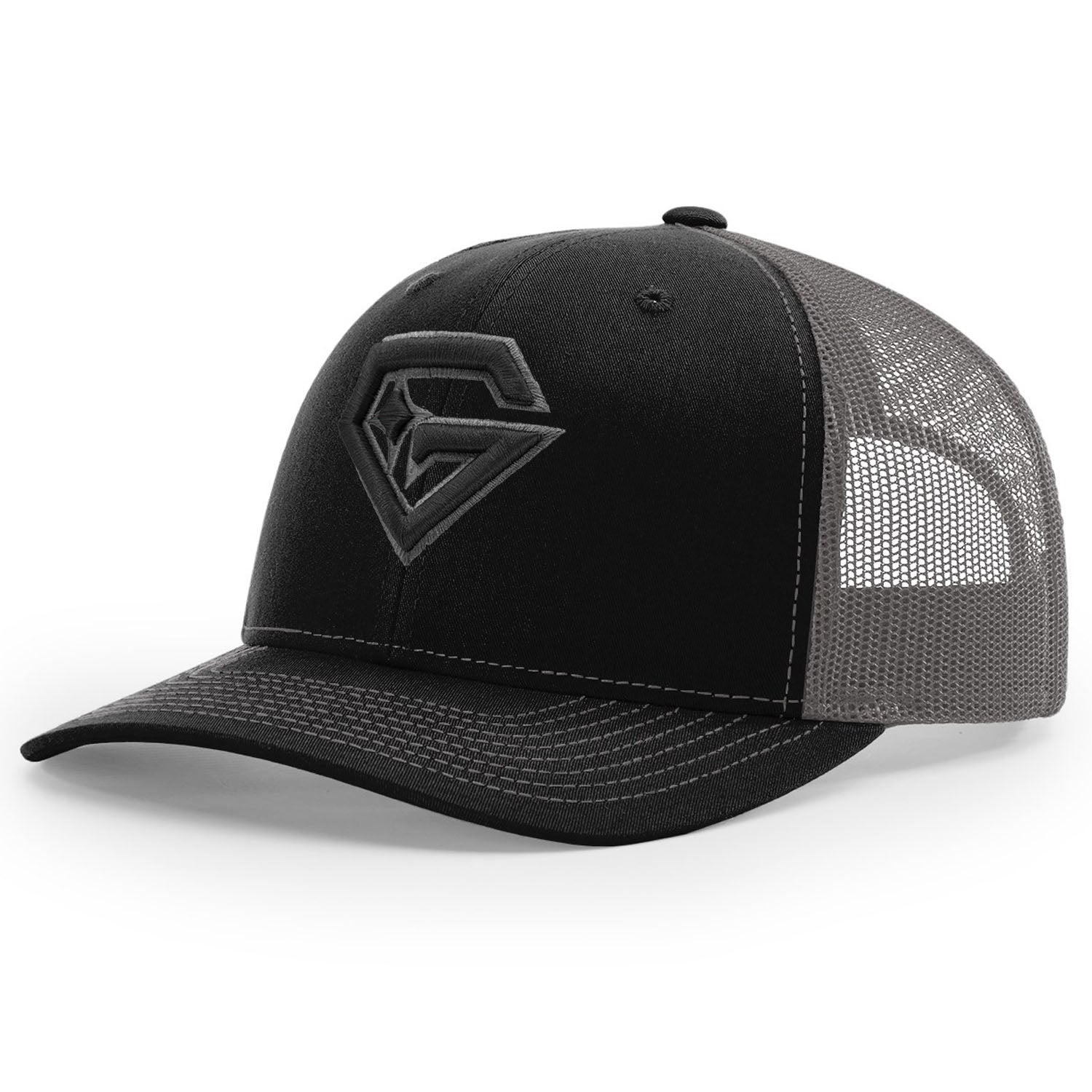 Gem Gloves R112 Trucker Hat - Black/Charcoal