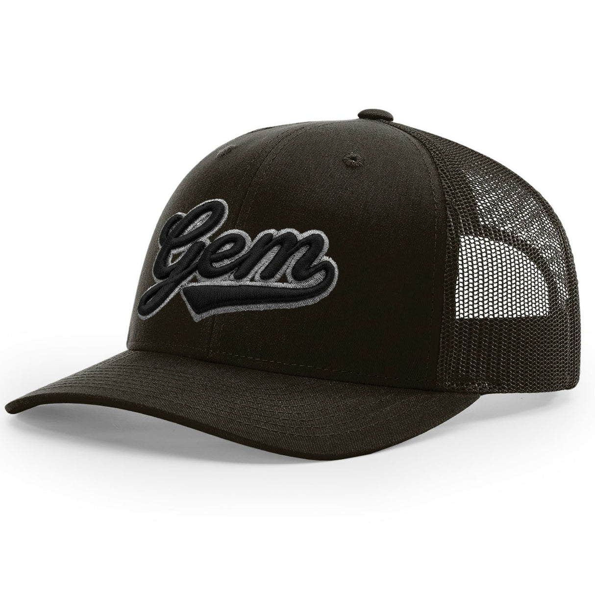 Gem Gloves R112 Trucker Hat - Blackout Script