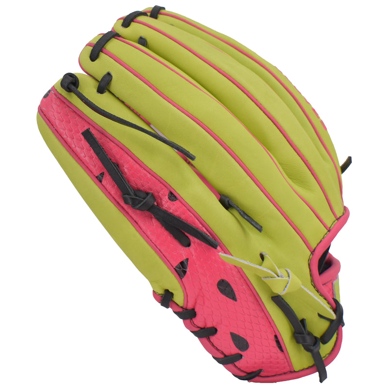 Gem Gloves Softball Fielding Glove - GEM011 (Neon Lemon/Pink)