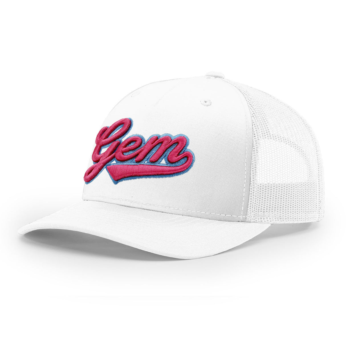 Gem Gloves R112 Trucker Hat - White/Vice Script