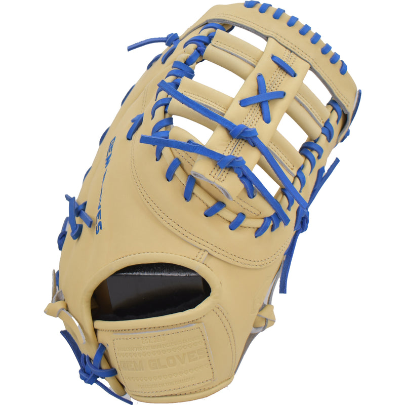 Gem Gloves Softball First Base Mitt/Glove - GEM020 (Tan/Royal)