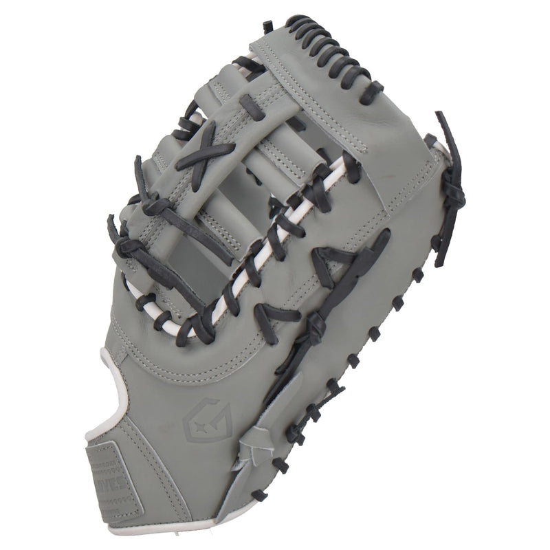 Gem Gloves Softball First Base Mitt/Glove - GEM021 (Grey/Black/White)