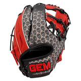 Gem Gloves Baseball Fielding Glove - GEM085 Shadow Skulls