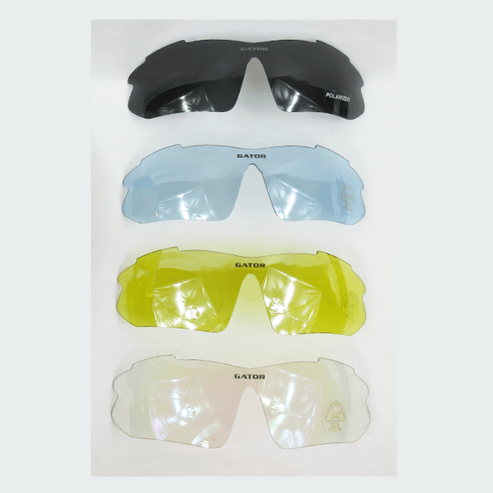 Gator Gear Multi-Lens Sunglasses Kit - Red (w/ Prescription Lens Insert) - Smash It Sports