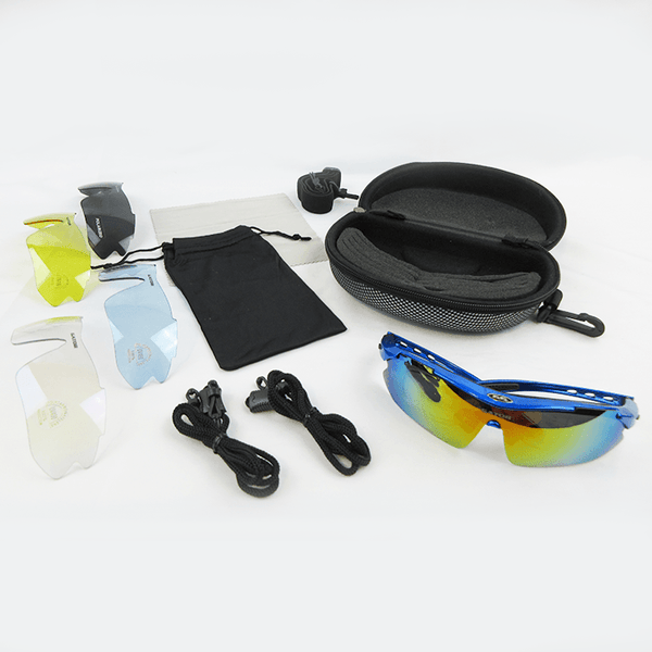 Gator Gear Multi-Lens Sunglasses Kit - Dark Blue (w/ Prescription Lens Insert) - Smash It Sports