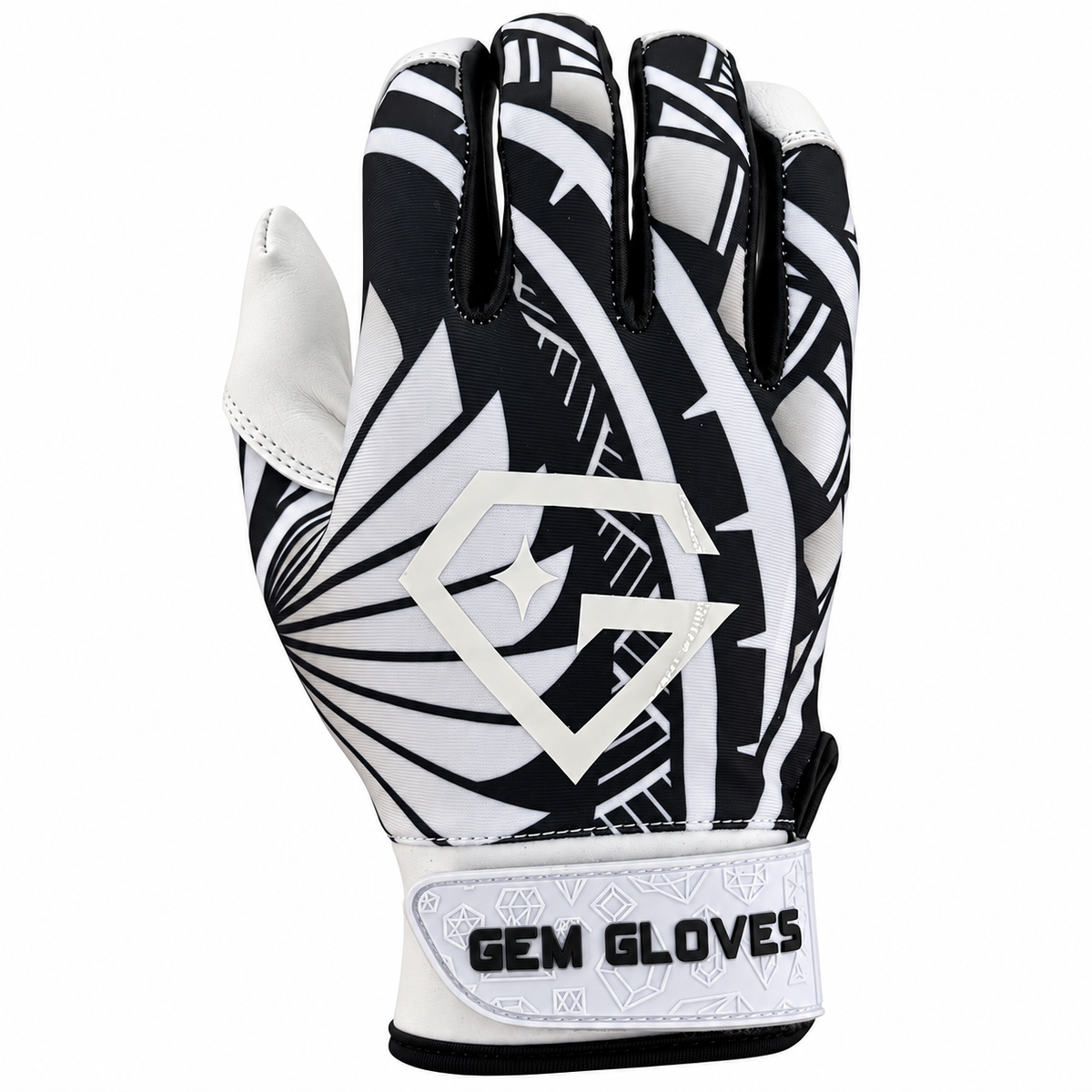 Gem Glove Opalite Batting Glove - Aztec Black/White