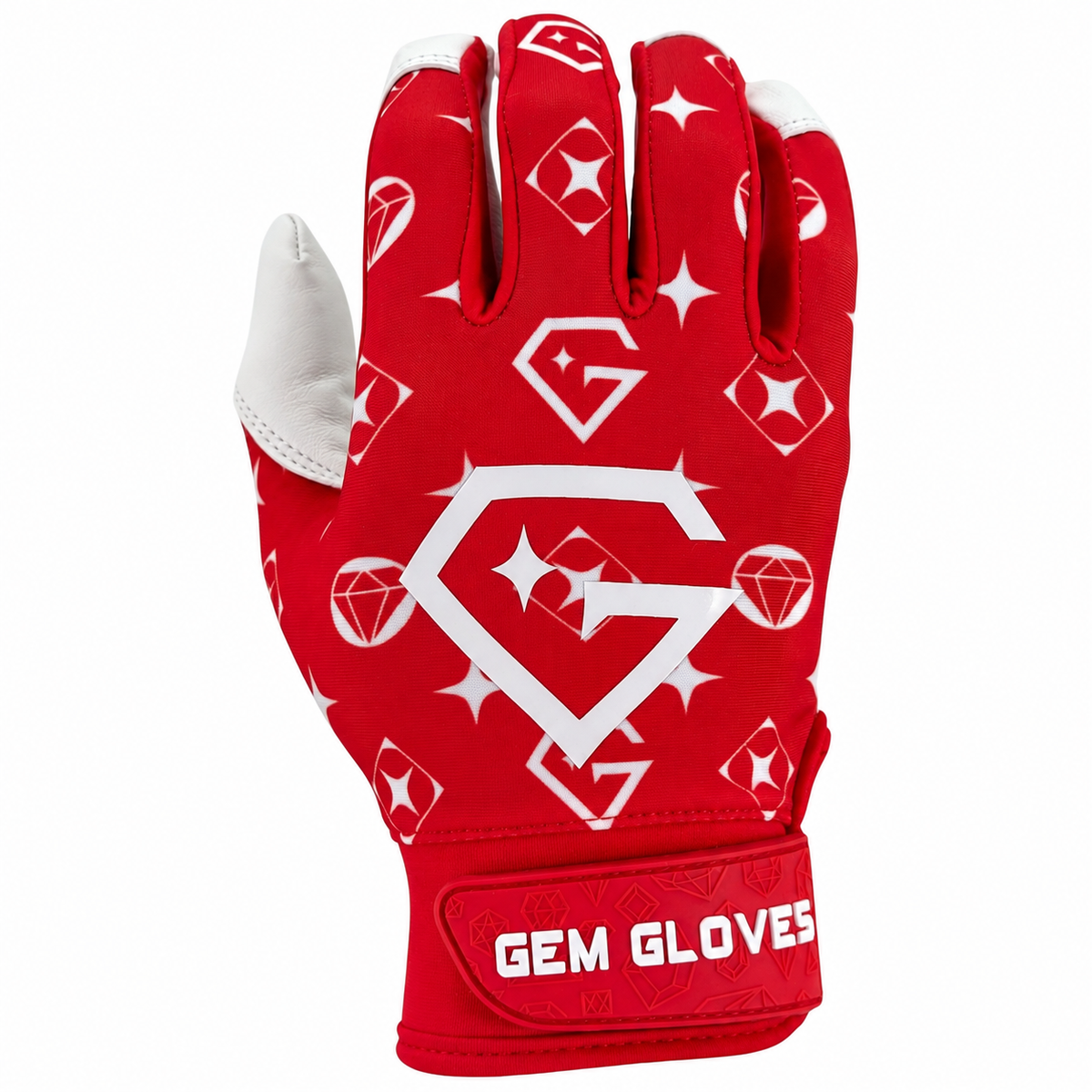 Gem Glove Opalite Batting Glove - Lux Red