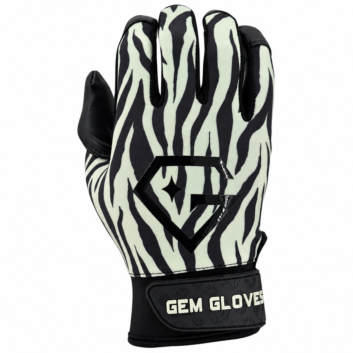 Gem Glove Opalite Batting Glove - Zebra Mint