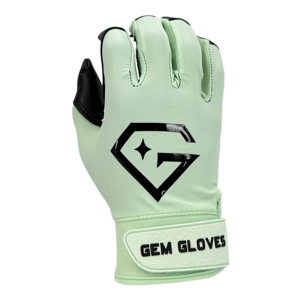 Gem Glove Opalite Batting Glove - Black/Mint