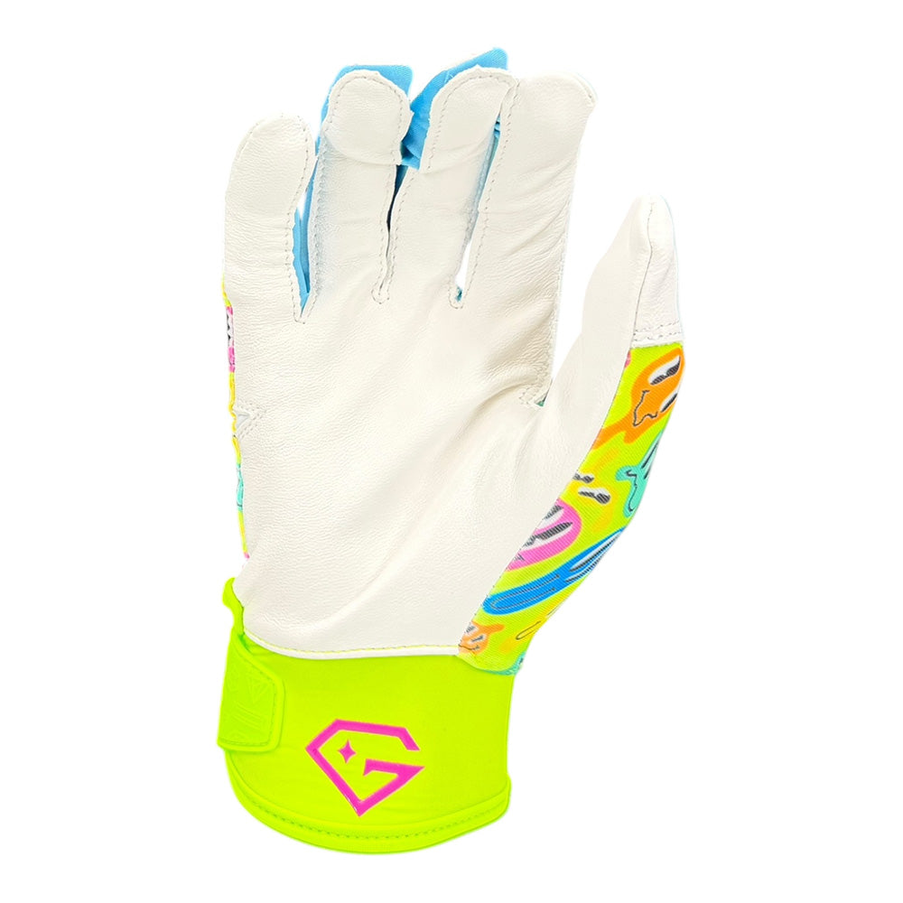 Gem Glove Opalite Batting Glove - Smiley Drip