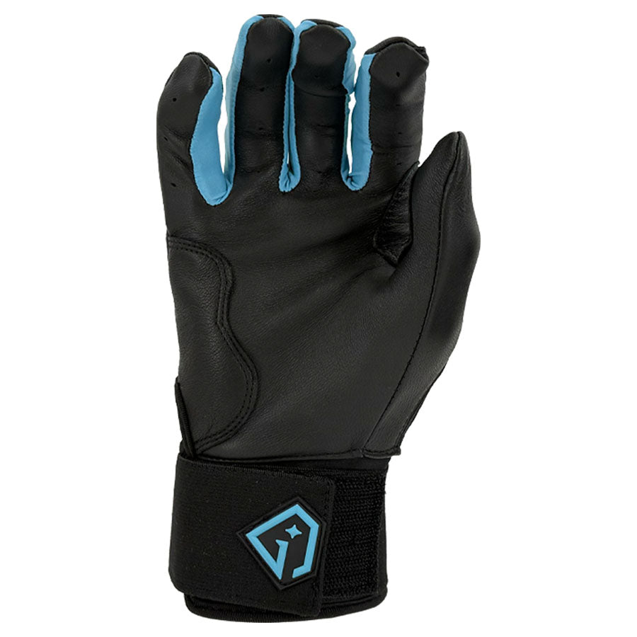 Gem Glove Prospector Long Cuff Batting Glove - Black/Carolina