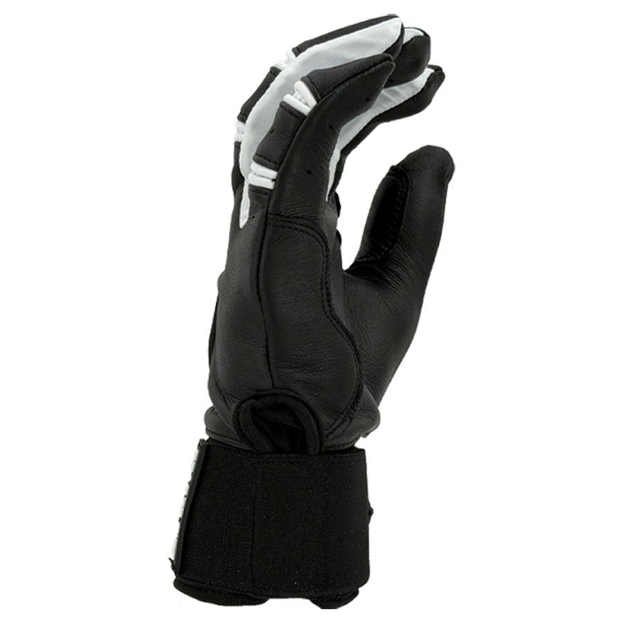 Gem Glove Prospector Long Cuff Batting Glove - Black/White