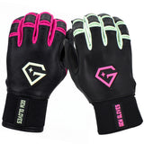 Gem Glove Prospector Long Cuff Batting Glove - Black/Mint/Pink