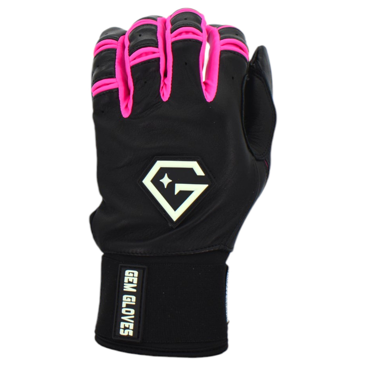 Gem Glove Prospector Long Cuff Batting Glove - Black/Mint/Pink